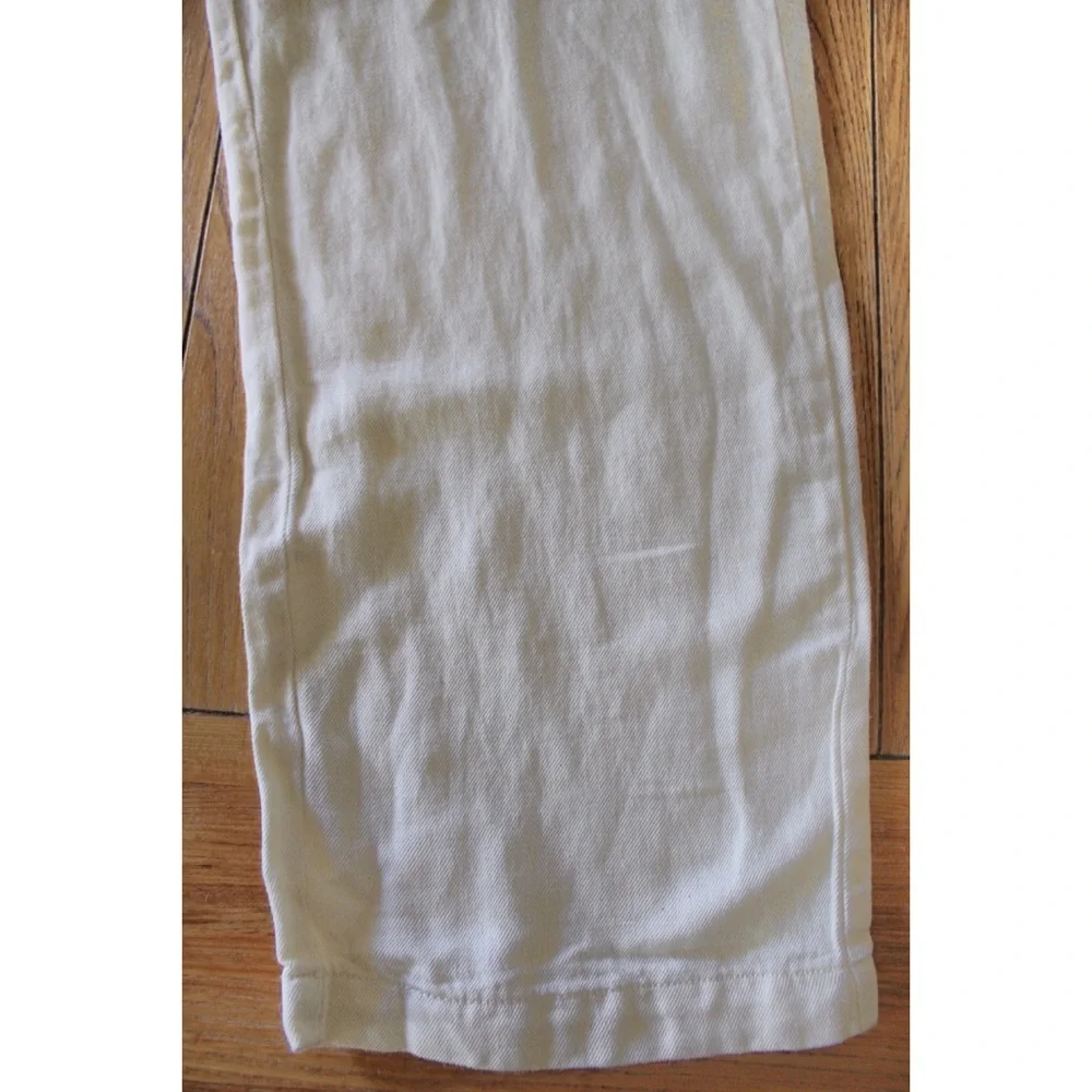 H&M Men’s Linen Blend Drawstring Elastic Waist Wide Leg Pants Large Brand New